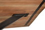 GINER Y COLOMER Mesa de Comedor Acacia Natural con Patas de Metal Negro 180x100 cm